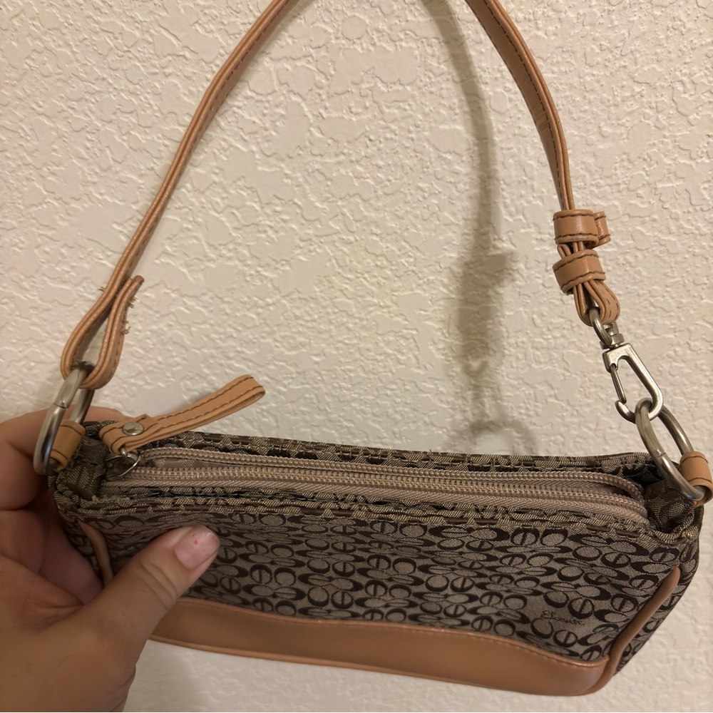 Source Unknown Brown Patterned Wristlet - image 3